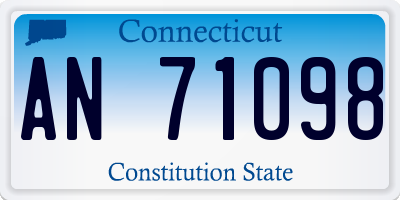 CT license plate AN71098