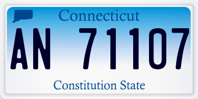 CT license plate AN71107