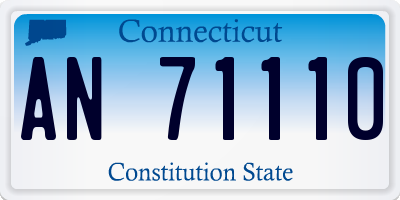 CT license plate AN71110