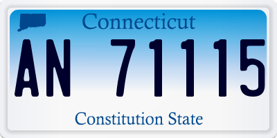 CT license plate AN71115