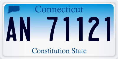 CT license plate AN71121