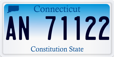 CT license plate AN71122