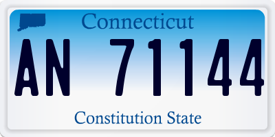 CT license plate AN71144