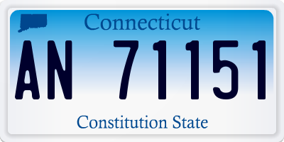 CT license plate AN71151
