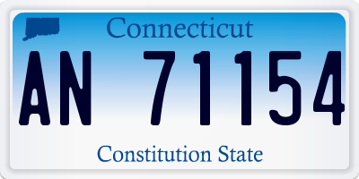 CT license plate AN71154