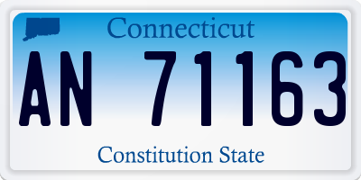 CT license plate AN71163