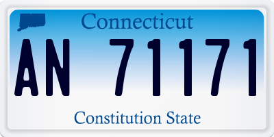 CT license plate AN71171
