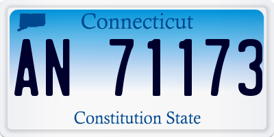 CT license plate AN71173