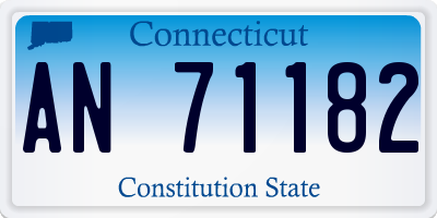 CT license plate AN71182