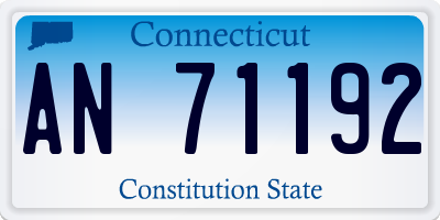 CT license plate AN71192