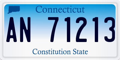 CT license plate AN71213