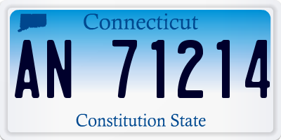 CT license plate AN71214