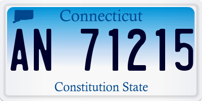 CT license plate AN71215