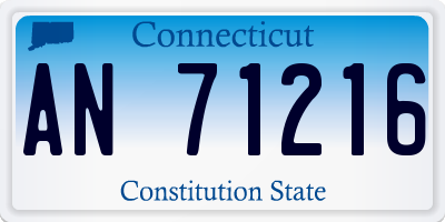 CT license plate AN71216