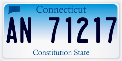 CT license plate AN71217