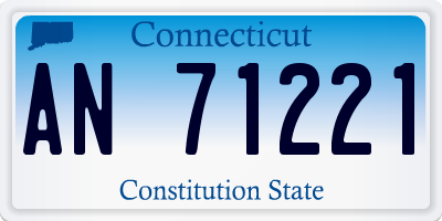CT license plate AN71221