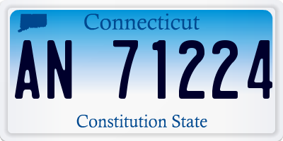 CT license plate AN71224