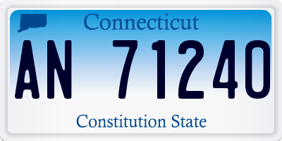CT license plate AN71240