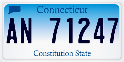 CT license plate AN71247