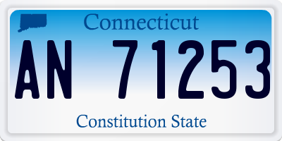 CT license plate AN71253