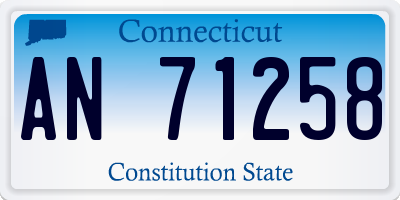 CT license plate AN71258