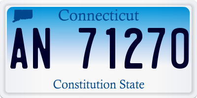 CT license plate AN71270