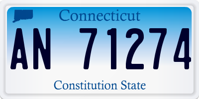 CT license plate AN71274