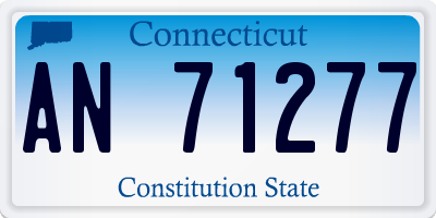 CT license plate AN71277