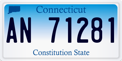 CT license plate AN71281