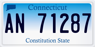CT license plate AN71287