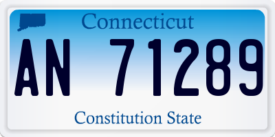 CT license plate AN71289