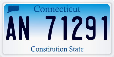 CT license plate AN71291