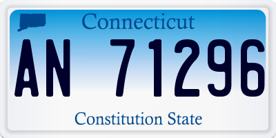 CT license plate AN71296