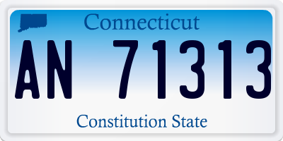 CT license plate AN71313