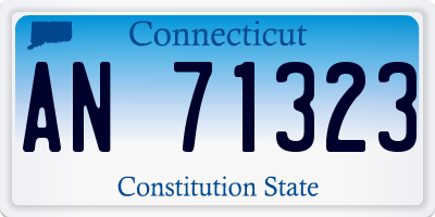 CT license plate AN71323