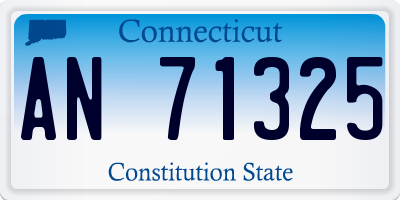 CT license plate AN71325
