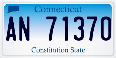CT license plate AN71370