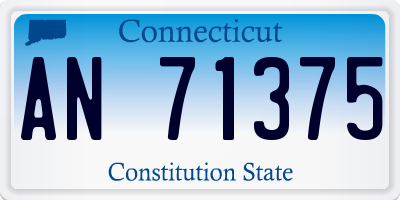 CT license plate AN71375