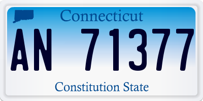 CT license plate AN71377