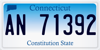 CT license plate AN71392