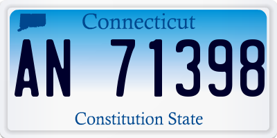 CT license plate AN71398