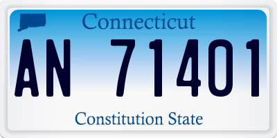 CT license plate AN71401