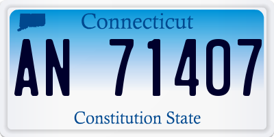 CT license plate AN71407