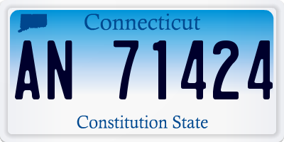 CT license plate AN71424