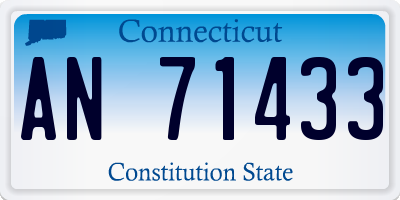 CT license plate AN71433