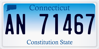 CT license plate AN71467
