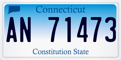 CT license plate AN71473