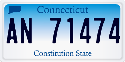 CT license plate AN71474