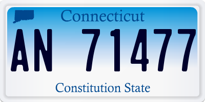 CT license plate AN71477