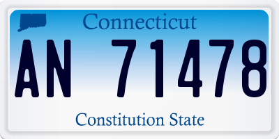CT license plate AN71478